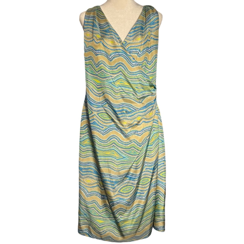 LAFAYETTE 148 Silk Sleeveless Wrap Mini Dress, 10